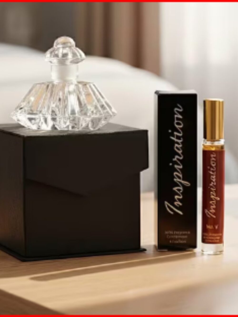 Limited-edition Clinical Results crystal decanter set.